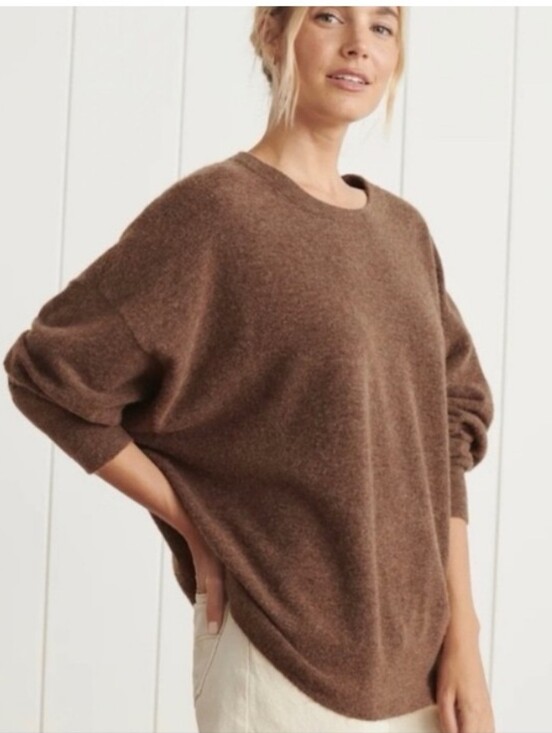 Jenni Kayne Sweaters - Jenni Kayne Marina Fuzzy Brown Sweater sz
